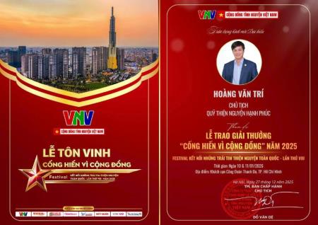 Lễ tôn vinh cống hiến vì Cộng đồng